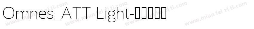 Omnes_ATT Light字体转换